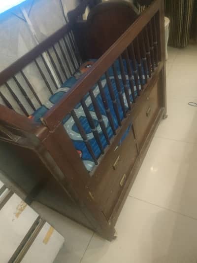 Baby cot with mattress