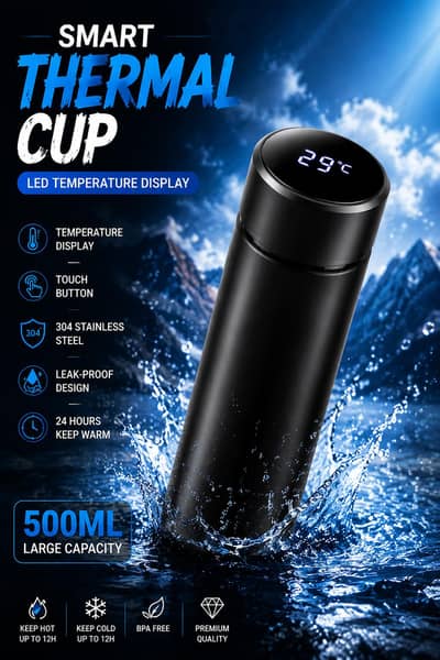 Led Temperature water bottle