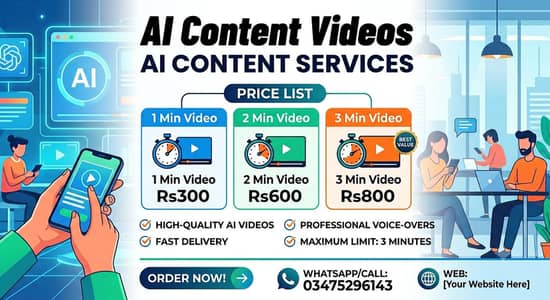 Ai videos content provider for your social media (You tube ,tiktok,. . .