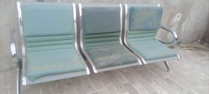 "3 Seater Stainless Steel Waiting Chair"