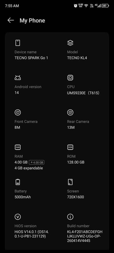 Tecno Spark Go 1
