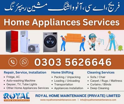 Ac Fridge washing Machine repair installation service & Gas Refilling