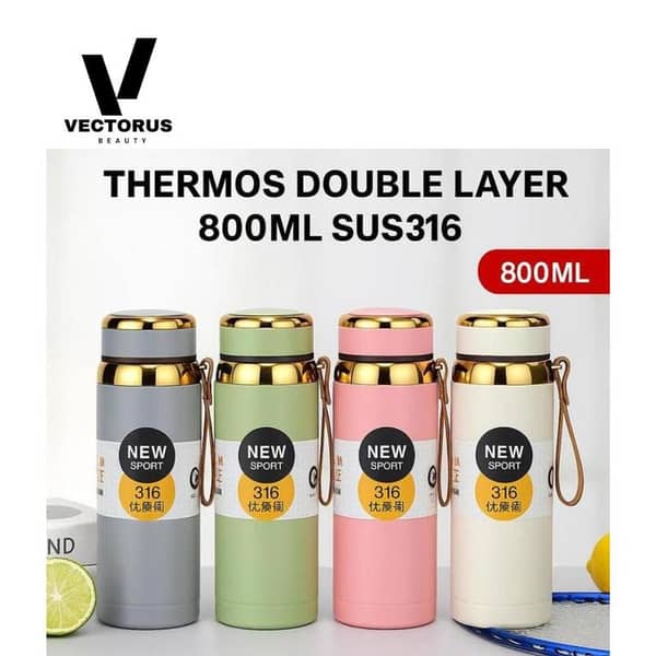 Original Stainless Steel Vacuum Bottle-800ml for Boys Girls & Kids| Double Wall Insulated Hot & Cold Thermos Flask with Tea Strainer & Sealed Lid | Leak Proof Sports & Gym Water Bottle, Ideal for Outdoor Sports, School, College, Office
