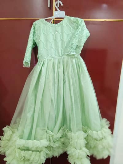 11 Year old girl cutdana maxi and mehndi lehnga choli