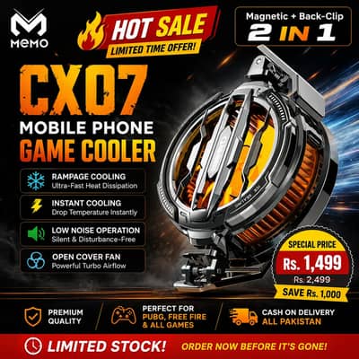 Magnetic Phone Cooler Fan Case Yellow 68G Gaming | Fast Cooling Mobil