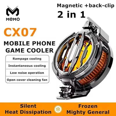 Magnetic Phone Cooler Fan Case Yellow 68G Gaming | Fast Cooling Mobil