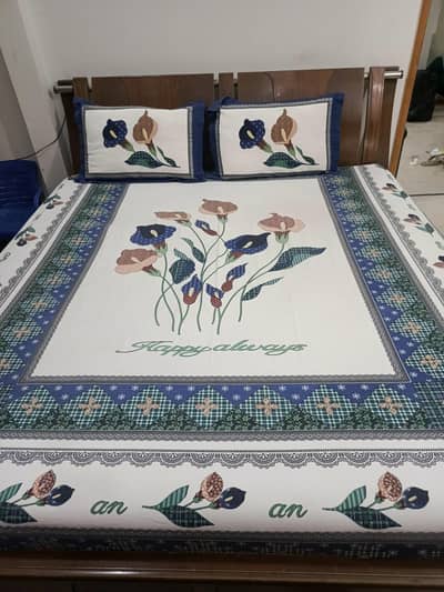 bed with dressing table