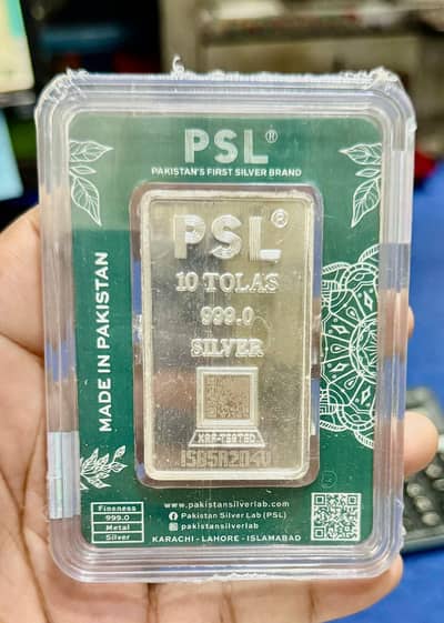 10 tola silver Bar %  pure