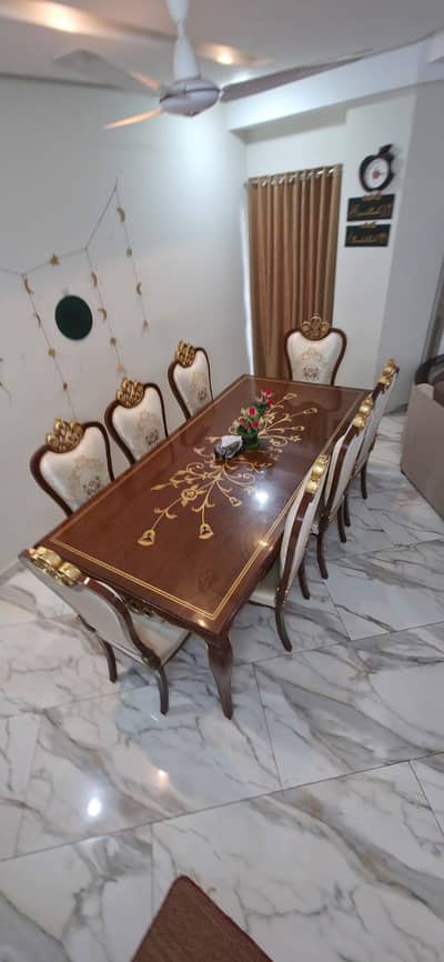 Premium Luxury Dining Table With 8 Chairs Set | Some Time Used