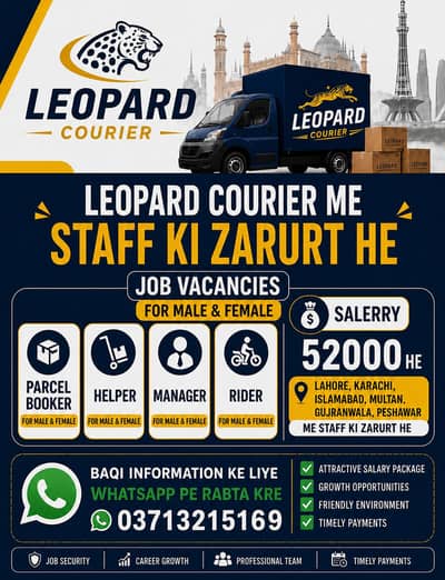 Job vacancies available in leopard
