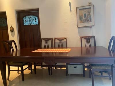 Solid wood 8 seater dinning table set