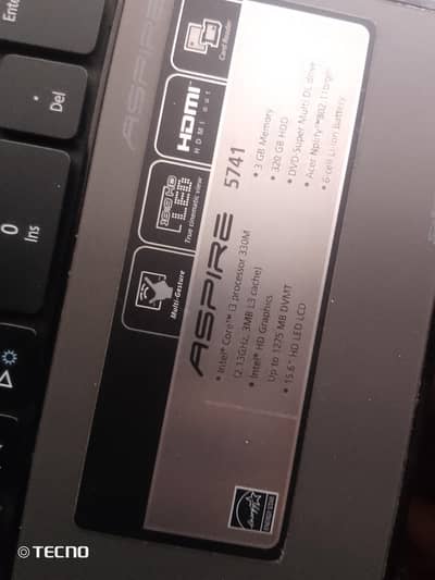 Acer laptop aspire 5741