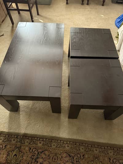 Beautiful and heavy Center table with two side tables