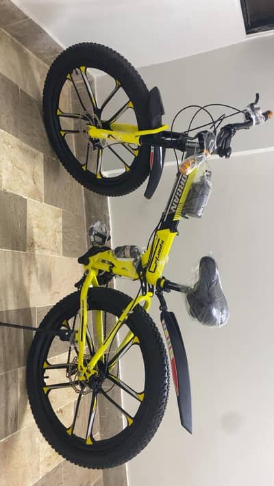 brand new Morgan mountain bike with dual suspension