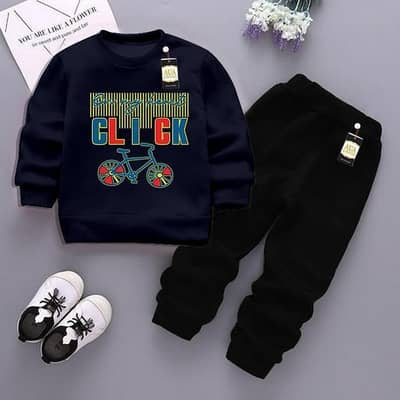 Boys Fleece Printed Tracksuit Blue 1-12 Years Free Delivery 
