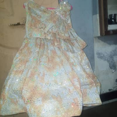 Brand new fancy party frock -5-6Years-Golden shimer -islmabad
