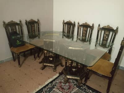 SIX SEATERS DINING TABLE SET