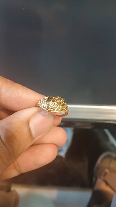 gold like artificial rings