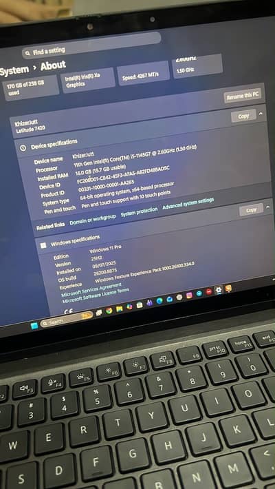 Dell latitude 7420 i5 11th gen