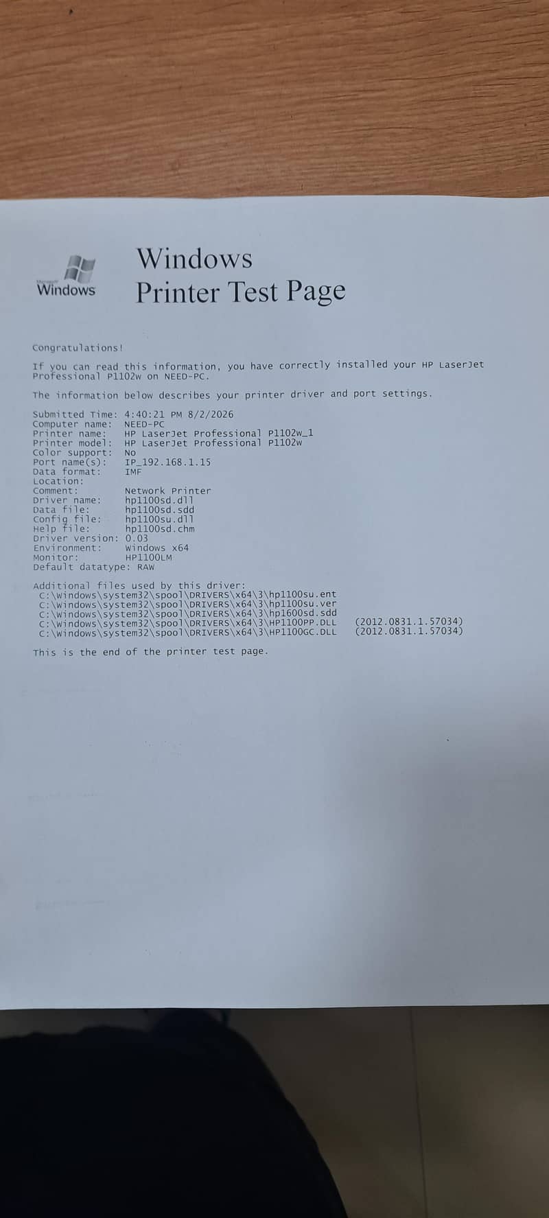 Hp laserjet p1102w 6