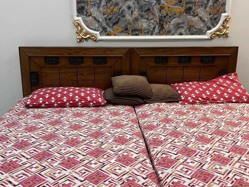 Two Single Bed with Spring Mattress 1