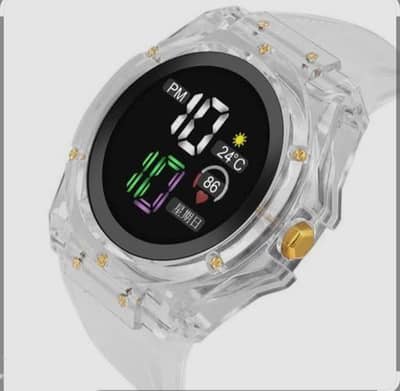 Transparent Digital LED Sports Watch