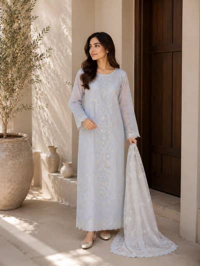 Thread Embroided Luxury suit