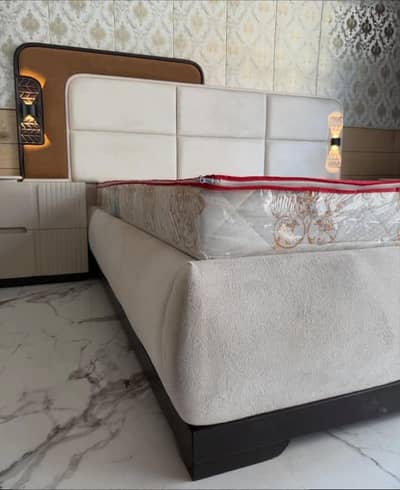 Bed dressing with side table