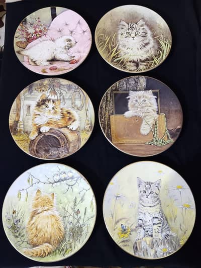 Rare Set of 6 "Country Kitten" The Hamilton Collection