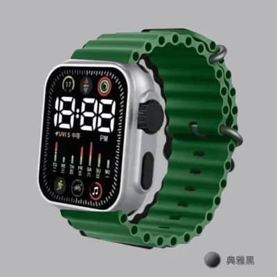Watches man and boy
