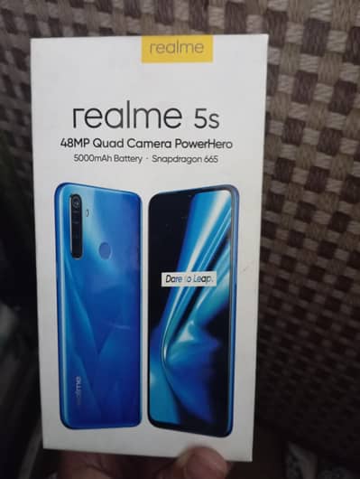 Realme 5s with box 128gb good condition 25k