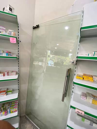 Glass Door with Machine
