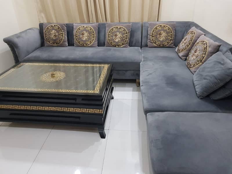 Lshape 7seater sofa with table 1