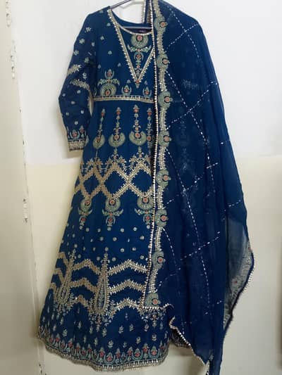 Dark Blue embroidered dress