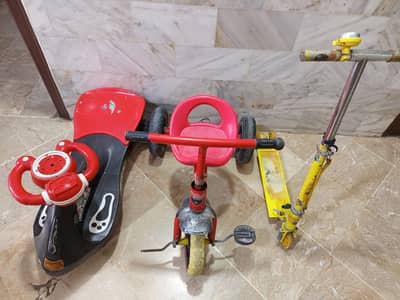 Scooty,Cycle,Car