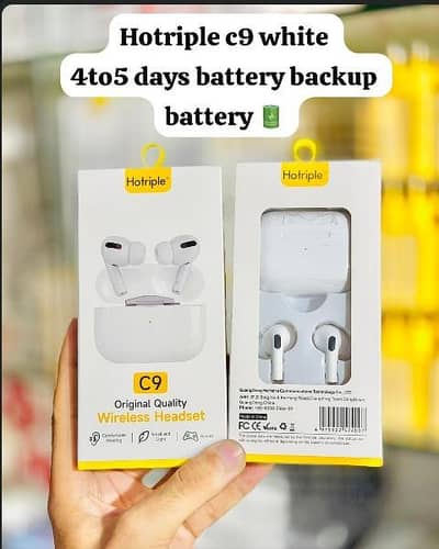 Hottriple C9 Brand New Airpods in Black And White