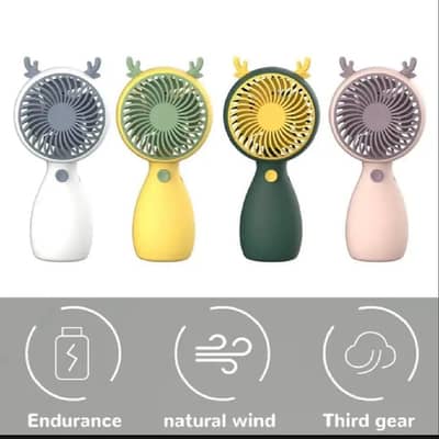 Rechargeable Animal Ears Fan Multicolor Portable