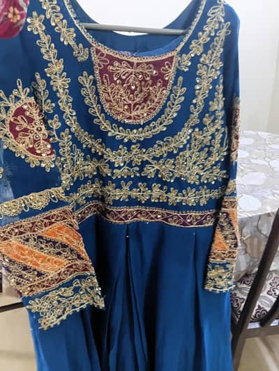 best brand  look blue maxi for party qear