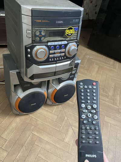 Philips FW-V355 Mini Hi-Fi Sound System with Original Remote