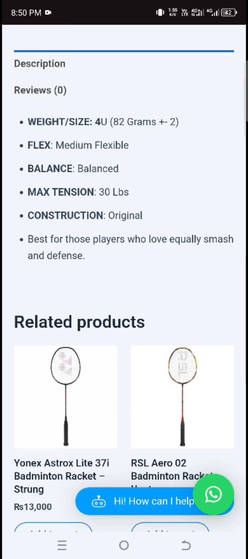 Maxpro racket 6