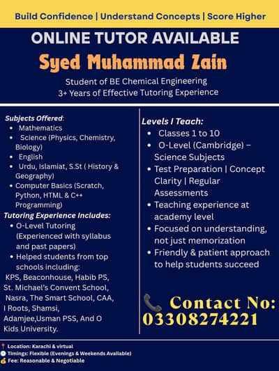 Home & Online Tutor