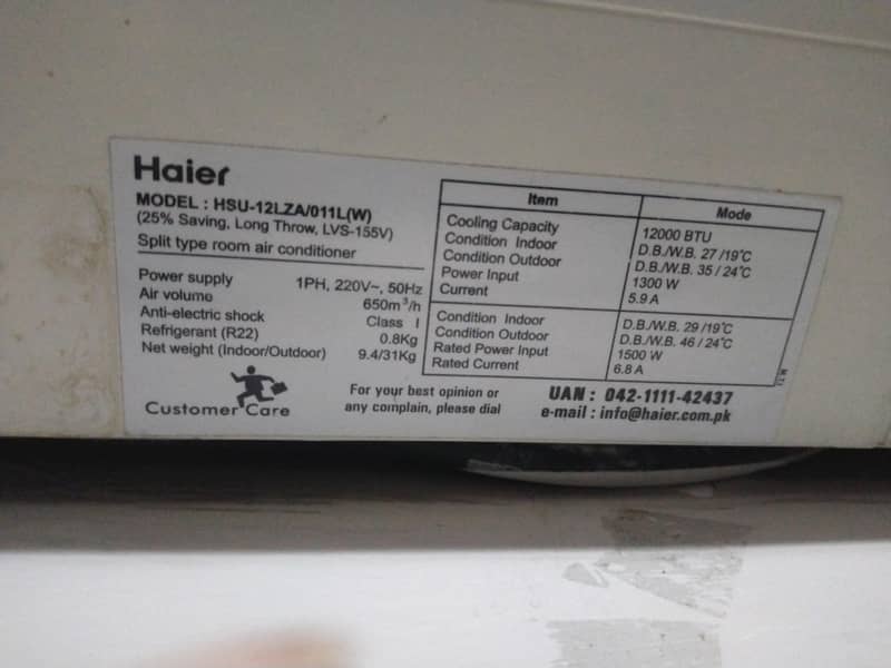 Haier Split Unit 3
