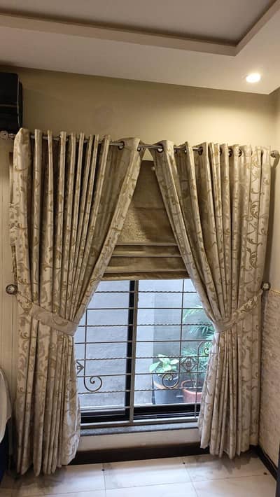 SILKy  cotton Curtains off white with back lining