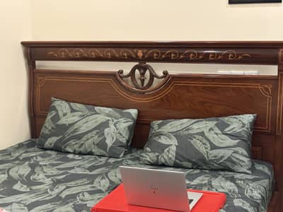 Wooden Bed and Side Tables Sheesham