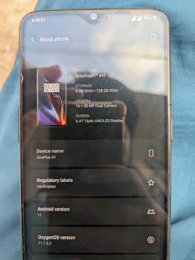 one plus 6t  6.128