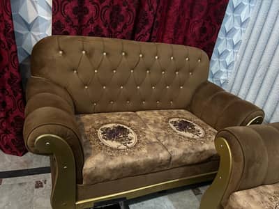 six seater sofa set with mirror table