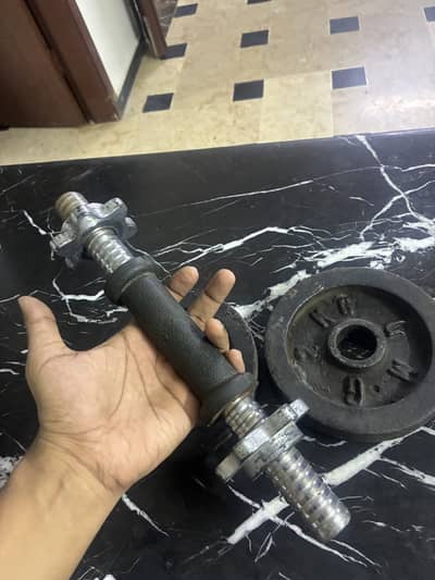Adjustable Dumbbells with Cast Iron Plates