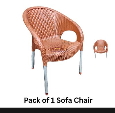 Plastic chairs, Sofa