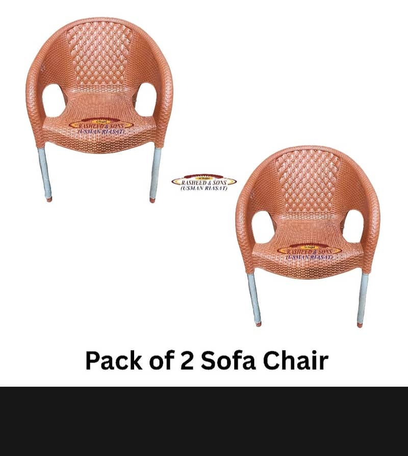 Plastic chairs, Sofa 1