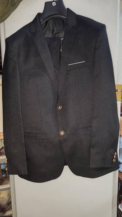 Pent Coat 3 Piece Black